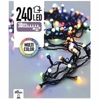21 m-es LED fényfüzér 240 izzóval, színes, kültéri és beltéri használatra, IP44 4