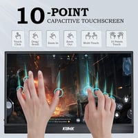 KUMK 15 Hüvelykes Hordozható Monitor Érintőképernyő 1920x1080 IPS USB-C HDMI 2