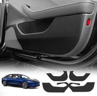 KUNGKIC Ajtó Védőfólia Tesla Model 3 2024 Belső Kiegészítő Rúgásvédő Matrica Öntapadós Műbőr 4 Darabos Szett Félkörös Dizájn 8