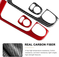 KUNGKIC Fiat 500 2008-2023 Abarth 595 695 Belső Ajtó Ablakemelő Kapcsoló Konzol Burkolat Karbon Fiber Fekete Autó Kiegészítő 3