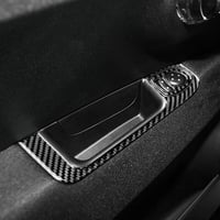 KUNGKIC Fiat 500 2008-2023 Abarth 595 695 Belső Ajtó Ablakemelő Kapcsoló Konzol Burkolat Karbon Fiber Fekete Autó Kiegészítő 2