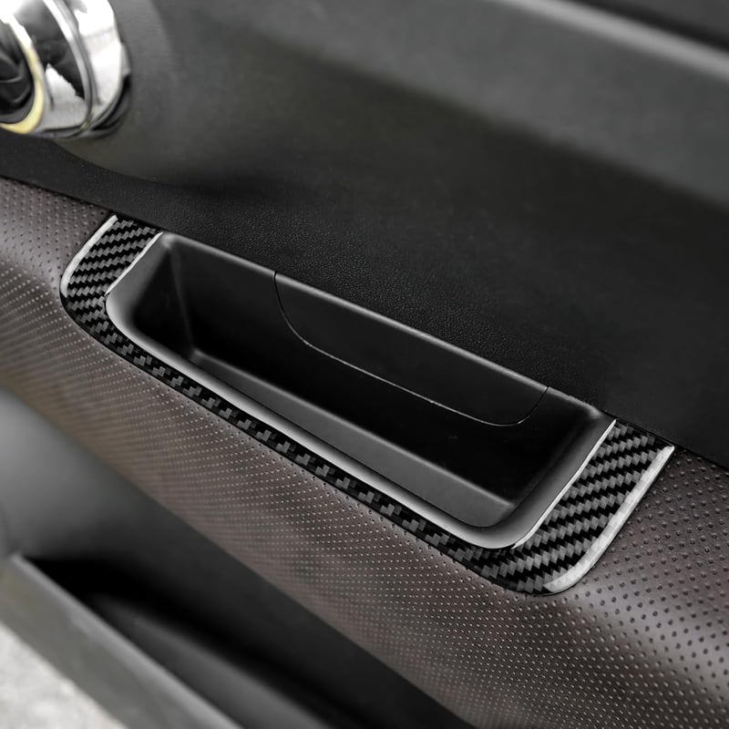 KUNGKIC Fiat 500 2008-2023 Abarth 595 695 Belső Ajtó Ablakemelő Kapcsoló Konzol Burkolat Karbon Fiber Fekete Autó Kiegészítő