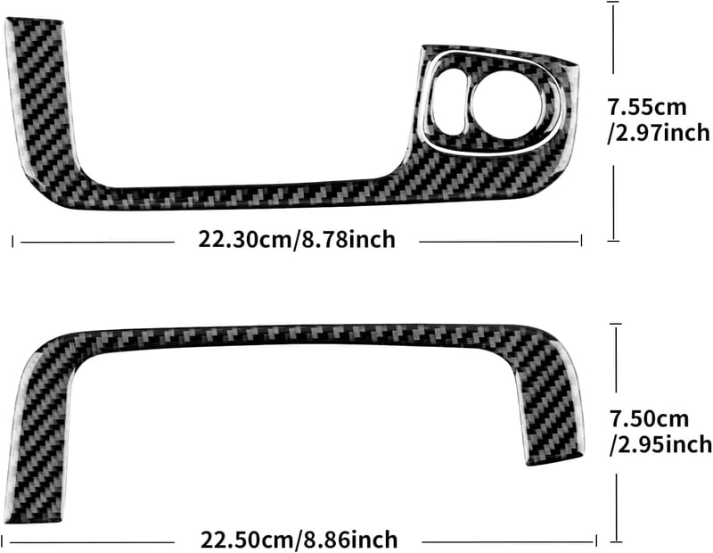 KUNGKIC Fiat 500 2008-2023 Abarth 595 695 Belső Ajtó Ablakemelő Kapcsoló Konzol Burkolat Karbon Fiber Fekete Autó Kiegészítő