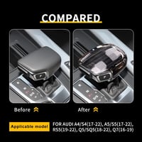 KUNGKIC Kristály Sebességváltó Gomb Borító Audi A4 S4 A5 S5 RS5 Q5 SQ5 Q7 Modellekhez Átlátszó Üveg Váltókar Fej Díszítő 3