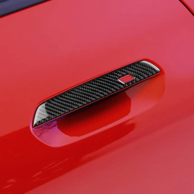 KUNGKIC MINI Cooper E SE JO1 ajtókilincs borítás fekete szénszál dekoráció