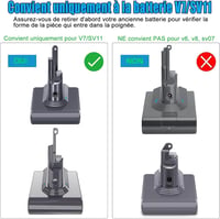 Acumulator de schimb KUNLUN 21,6V pentru aspirator vertical fără fir Dyson V7 SV11 Trigger Animal Motorhead Extra Absolute Fluffy 3