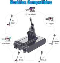 Acumulator de schimb KUNLUN 21,6V pentru aspirator vertical fără fir Dyson V7 SV11 Trigger Animal Motorhead Extra Absolute Fluffy 2