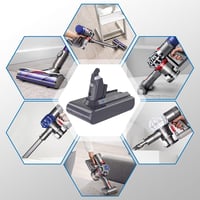KUNLUN 21.6V V6 csereakkumulátor porszívóhoz DC62 SV03 SV04 VTC4 SV09 SV05 DC58 DC59 DC61 DC72 DC74 SV06 SV07 7