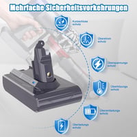 KUNLUN 21.6V V6 csereakkumulátor porszívóhoz DC62 SV03 SV04 VTC4 SV09 SV05 DC58 DC59 DC61 DC72 DC74 SV06 SV07 5