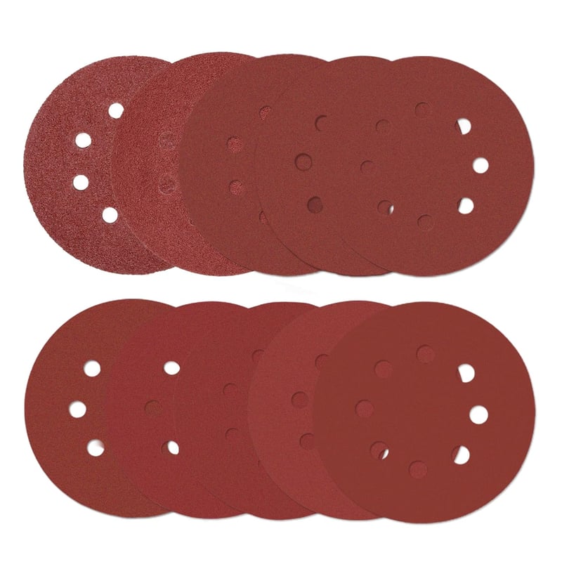 KUNMOY 125mm Velcro Csiszolópapír Szett 100db Excentercsiszolóhoz 8 Lyukas
