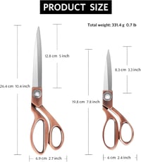 KUONIIY Professzionális Varrócsolyó Szett 20cm+26cm Rozsdamentes Acél 4
