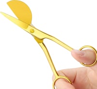 KUONIIY Rozsdamentes Varrás és Hímzés Olló Kacsacsőr Formával 6 Inch Arany 5