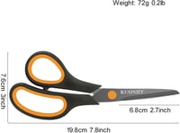 KUONIIY Titán Olló Szett 2 db 20 cm Fekete Sárga Puha Markolattal 3