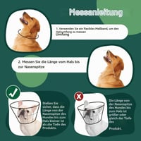 Ochranný golier pre psov Kuoser, nastaviteľný golier na krk, proti lízaniu a hryzeniu, zelený, veľkosť XL 3