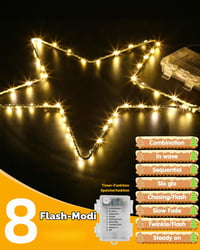 Decorațiune luminoasă de Crăciun tip stea Kureny cu LED, 3 bucăți, lumină alb cald, decorațiune de Crăciun pentru interior 4