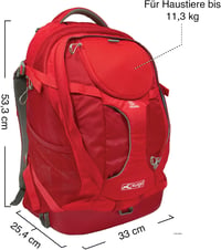 Kurgo G-Train kutyahátizsák integrált kisállat rekesszel, vízálló alappal, fekete, 11 kg-ig 3