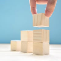 Kurtzy Fa Kocka 60 db - 3x3 cm Natúr Fa Blokk Kézimunkához és Játékhoz 3