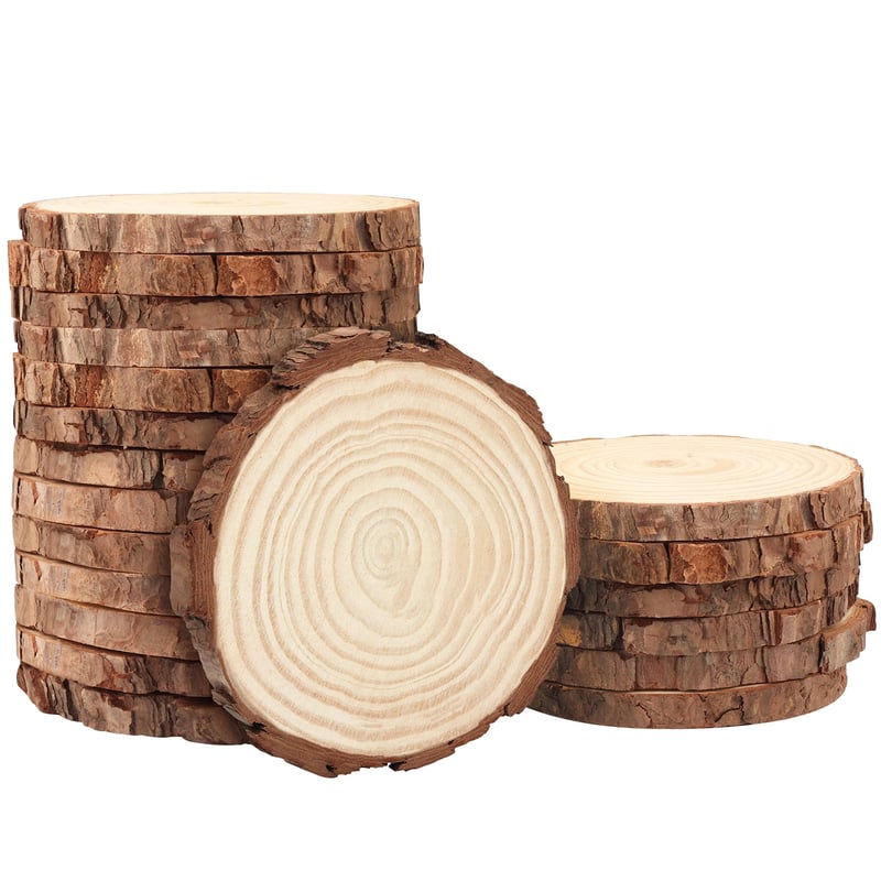 Kurtzy prirodni drveni kolutovi, promjer 12-14 cm, debljina 10 mm - 20 komada