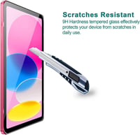 KUSINHOKA iPad 10 Generációs (2022) Képernyővédő Üveg, 2 db, 10.9 Colos, Karcálló Edzett Üveg, Ujjlenyomatmentes HD Átlátszó Védőfólia 4