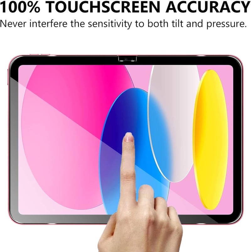 KUSINHOKA iPad 10 Generációs (2022) Képernyővédő Üveg, 2 db, 10.9 Colos, Karcálló Edzett Üveg, Ujjlenyomatmentes HD Átlátszó Védőfólia