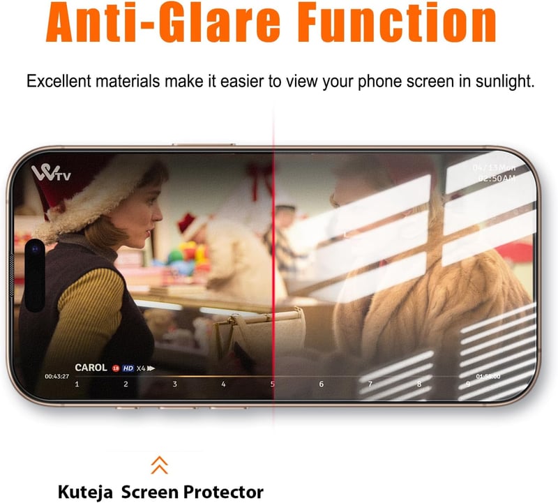 Kuteja iPhone 16 Pro Max matt edzett üveg képernyővédő 2db 9H keménység