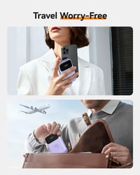 Kuulaa 10000 mAh Power Bank LED Kijelzővel - Mágneses Vezeték Nélküli Töltő Apple Watch és iPhone Készülékekhez - Beépített USB-C Kábellel,  8