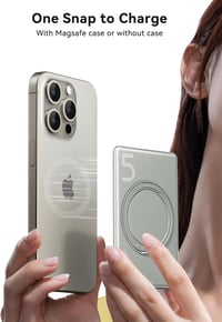 Kuulaa Mágneses Powerbank 5000mAh - Ultravékony 8mm, 20W PD Gyorstöltés, Vezeték Nélküli Töltő iPhone 16/15/14/13/12 Sorozathoz 4