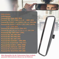 Oglindă retrovizoare interioară Kuuleyn cu carcasă ABS, cod 814842, pentru modelele Peugeot 107, 206, 106, oglindă auto cu montare pe parbriz 4
