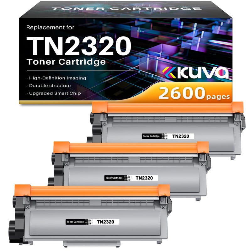Kuva TN2320 Čierny toner Brother TN2320 TN2310 kompatibilná kazeta pre DCP-L2520DW MFC-L2720DW MFC-L2700DW DCP-L2560DW L2740DW 3-kusové balenie