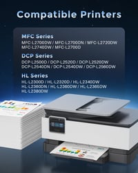 Kuva TN2320 Čierny toner Brother TN2320 TN2310 kompatibilná kazeta pre DCP-L2520DW MFC-L2720DW MFC-L2700DW DCP-L2560DW L2740DW 3-kusové balenie 2
