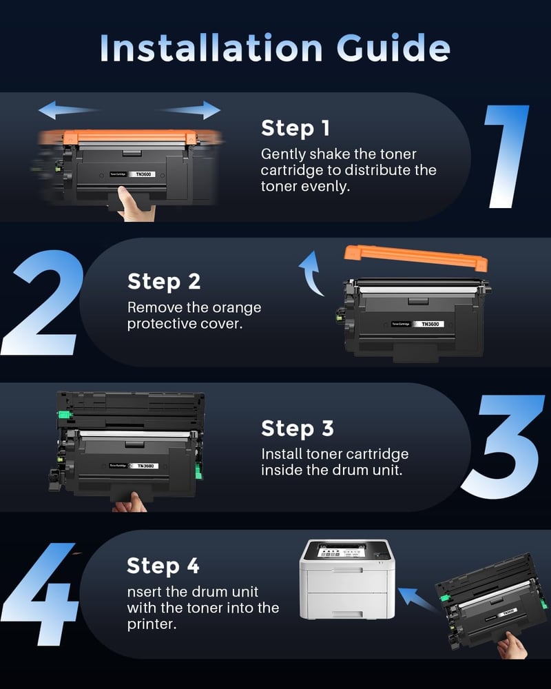 Kuva TN3600 Toner Brother HL-L5215DN HL-L6210DW MFC-L5715DN nyomtatóhoz