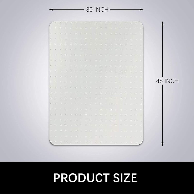 Kuyal 75x120 cm PVC Szőnyegvédő Székalátét Irodai Szék Alá Átlátszó Szegecselt