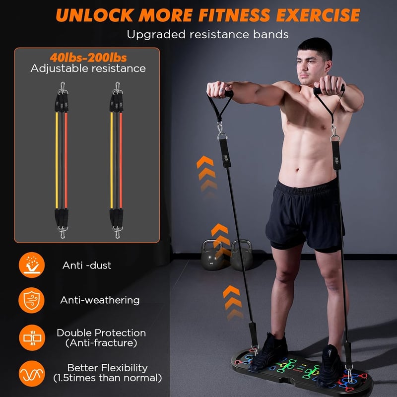KUYOU 10 az 1-ben Fekvőtámasz Tábla Készlet Otthoni Edzéshez Fitnessgeräte