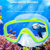 KUYOU Gyerek Snorkel Szett 180° Panoráma Maszk Búvárkodáshoz Fiúknak Lányoknak 7