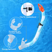 KUYOU Gyerek Snorkel Szett 180° Panoráma Maszk Búvárkodáshoz Fiúknak Lányoknak 3