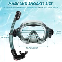 KUYOU Snorkel szett maszk száraz csővel, anti-szivárgás anti-párásodás búvárkodáshoz 6