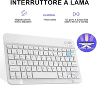 KVAGO Bluetooth Billentyűzet Tok iPad 10.2 inch Mágneses Világoszöld 4