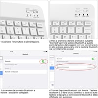 KVAGO Bluetooth Billentyűzet Tok iPad 10.2 inch Mágneses Világoszöld 7