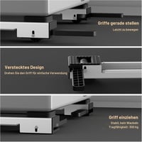 KVRG Mosógép Alap Kerekekkel 50-80cm Állítható Fehér 3