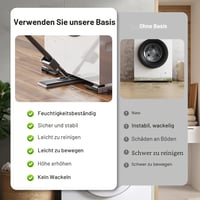 KVRG Mosógép Alap Kerekekkel 50-80cm Állítható Fehér 5