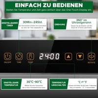 Kwasyo rozsdamentes acélból készült szárítógép 12 szinttel, 1000W, forgó funkcióval 4