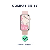 kwmobile 2x náhradný silikónový remienok pre inteligentné hodinky a fitness náramky Shang Wing L2 - sada remienkov z TPU - levanduľová a staroružová 2