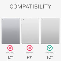 Puzdro kwmobile na Apple iPad Air 2 – ultratenké ohybné TPU silikónové ochranné puzdro – matné priehľadné 5