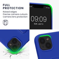 kwmobile Apple iPhone 13 TPU szilikon tok ujjtartóval és állvánnyal - Baltikum kék védőtok - Baltic Blue 3