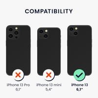 kwmobile Apple iPhone 13 TPU szilikon tok ujjtartóval és állvánnyal - Baltikum kék védőtok - Baltic Blue 6