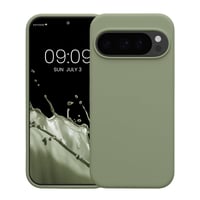 Silikónový kryt kwmobile na Google Pixel 10 / Pixel 10 Pro – Ochranný kryt kompatibilný s bezdrôtovým nabíjaním – sivozelený 8