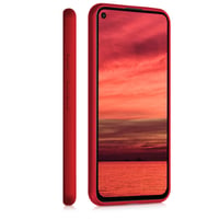 Silikónové puzdro kwmobile na Google Pixel 5 – metalický trblietavý ochranný kryt – tmavočervená metalíza 4