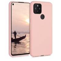 Husă kwmobile din TPU pentru Google Pixel 5 - Husă de protecție flexibilă din silicon cu suport pentru încărcare wireless - Auriu roz mat 1