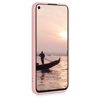 Husă kwmobile din TPU pentru Google Pixel 5 - Husă de protecție flexibilă din silicon cu suport pentru încărcare wireless - Auriu roz mat 2