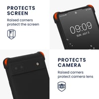 kwmobile Silikónový kryt na Google Pixel 6a s popruhom na krk – čierny 3
